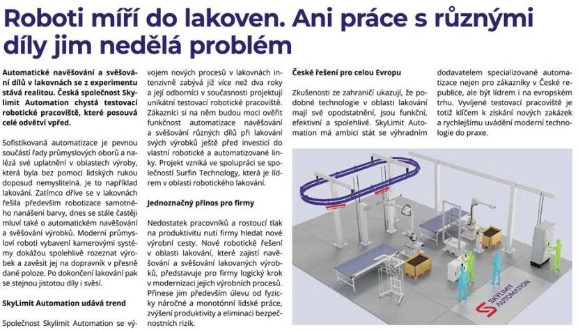 Roboti míří do lakoven